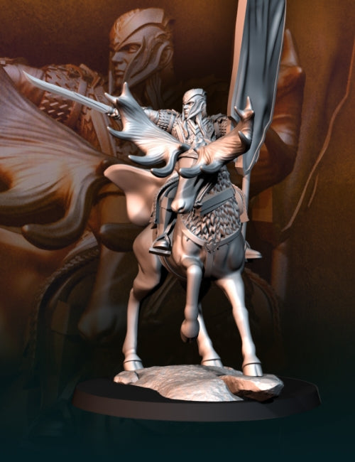 Armoured Wood Elf Banner on Elk